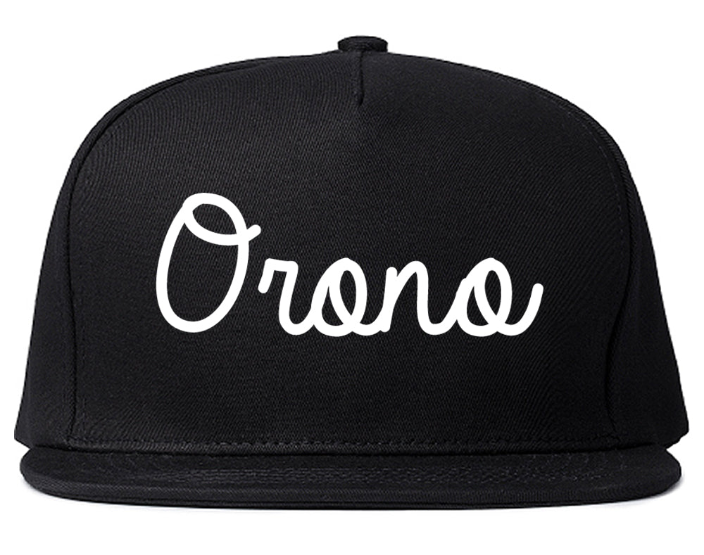 Orono Minnesota MN Script Mens Snapback Hat Black