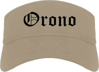 Orono Minnesota MN Old English Mens Visor Cap Hat Khaki