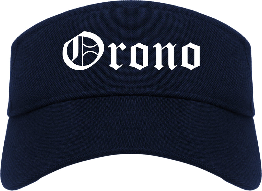 Orono Minnesota MN Old English Mens Visor Cap Hat Navy Blue