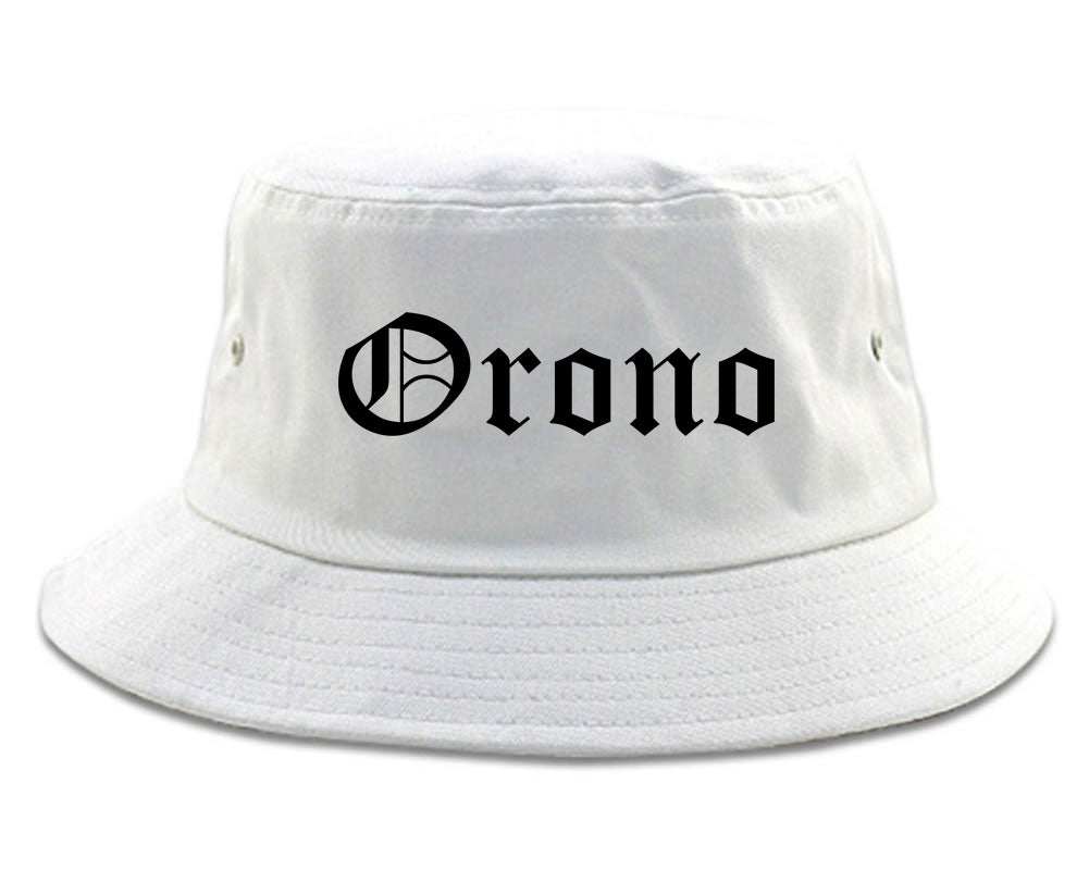 Orono Minnesota MN Old English Mens Bucket Hat White