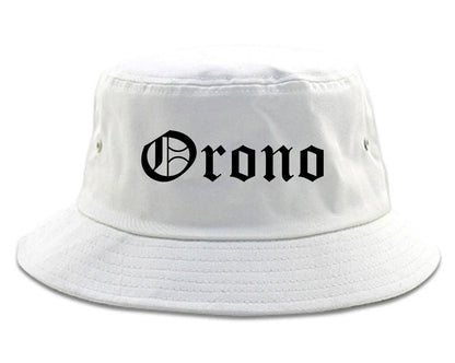 Orono Minnesota MN Old English Mens Bucket Hat White