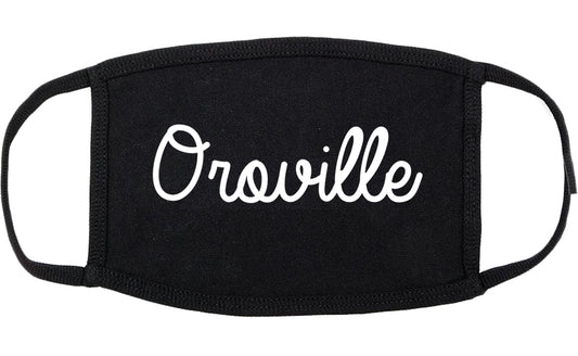 Oroville California CA Script Cotton Face Mask Black