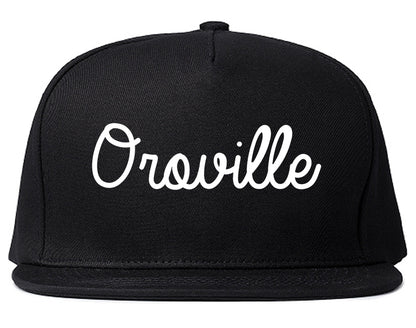 Oroville California CA Script Mens Snapback Hat Black