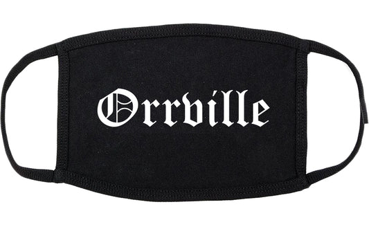 Orrville Ohio OH Old English Cotton Face Mask Black