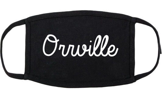 Orrville Ohio OH Script Cotton Face Mask Black