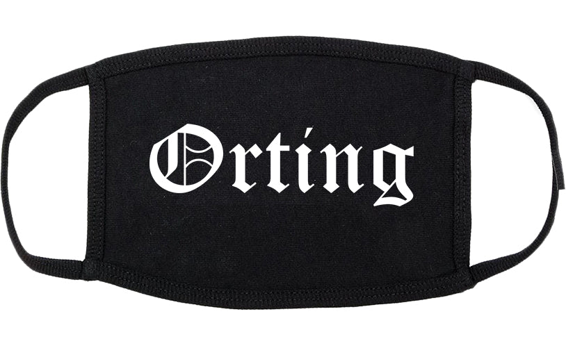 Orting Washington WA Old English Cotton Face Mask Black