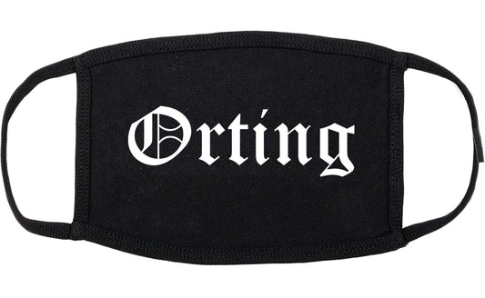 Orting Washington WA Old English Cotton Face Mask Black