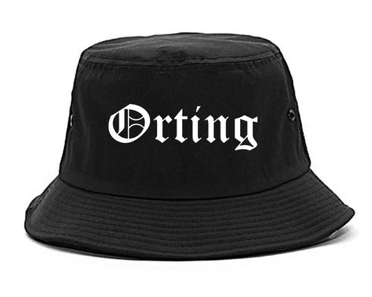 Orting Washington WA Old English Mens Bucket Hat Black