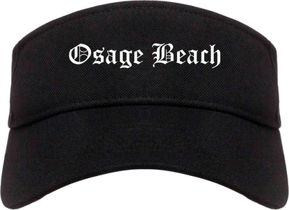 Osage Beach Missouri MO Old English Mens Visor Cap Hat Black