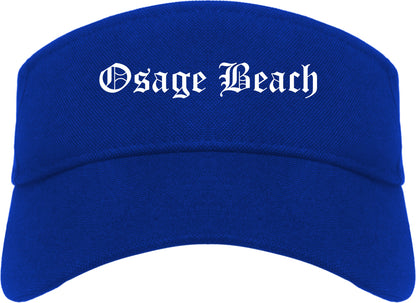 Osage Beach Missouri MO Old English Mens Visor Cap Hat Royal Blue
