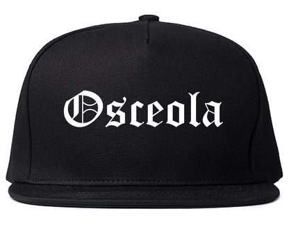 Osceola Iowa IA Old English Mens Snapback Hat Black