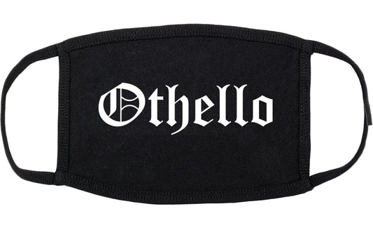 Othello Washington WA Old English Cotton Face Mask Black