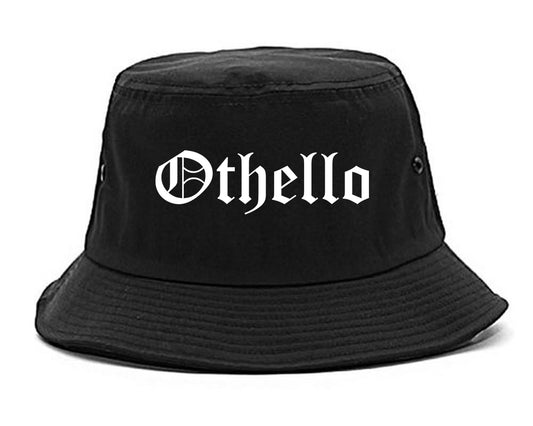 Othello Washington WA Old English Mens Bucket Hat Black