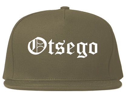 Otsego Minnesota MN Old English Mens Snapback Hat Grey
