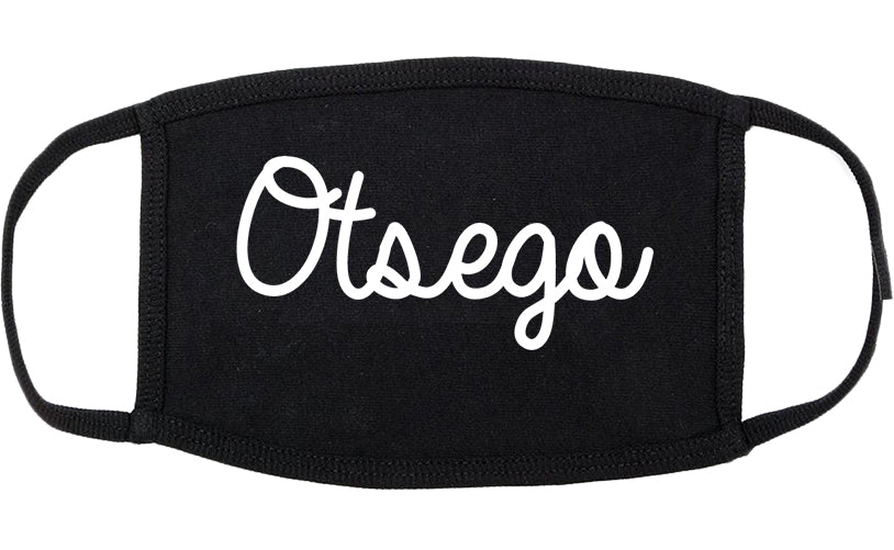 Otsego Minnesota MN Script Cotton Face Mask Black