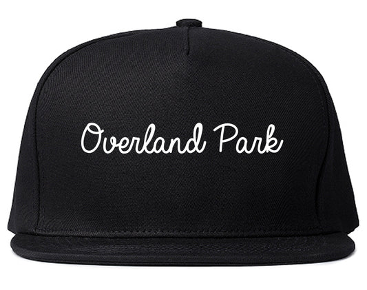 Overland Park Kansas KS Script Mens Snapback Hat Black