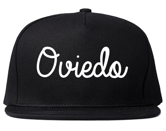 Oviedo Florida FL Script Mens Snapback Hat Black