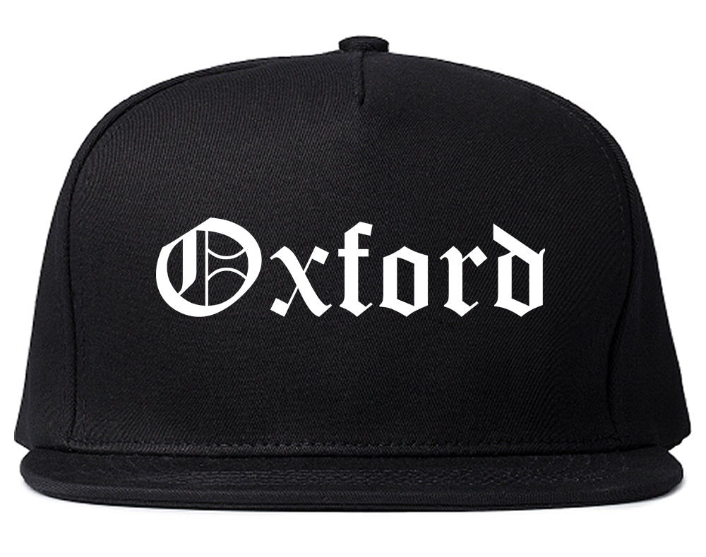 Oxford Alabama AL Old English Mens Snapback Hat Black