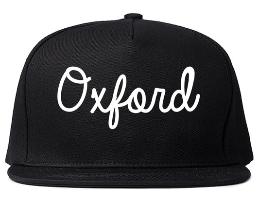 Oxford Mississippi MS Script Mens Snapback Hat Black