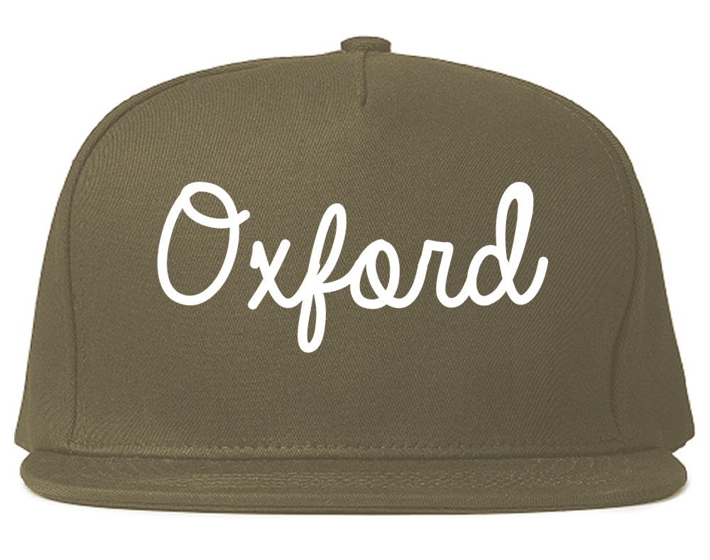 Oxford Mississippi MS Script Mens Snapback Hat Grey