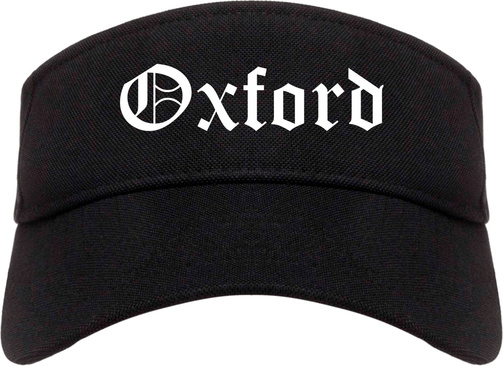 Oxford Mississippi MS Old English Mens Visor Cap Hat Black