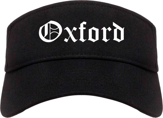 Oxford Mississippi MS Old English Mens Visor Cap Hat Black