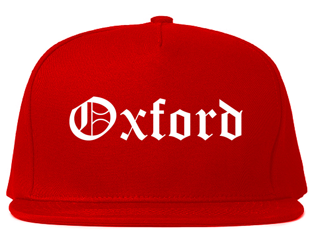 Oxford North Carolina NC Old English Mens Snapback Hat Red