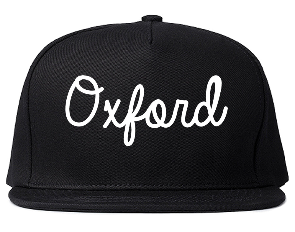 Oxford North Carolina NC Script Mens Snapback Hat Black