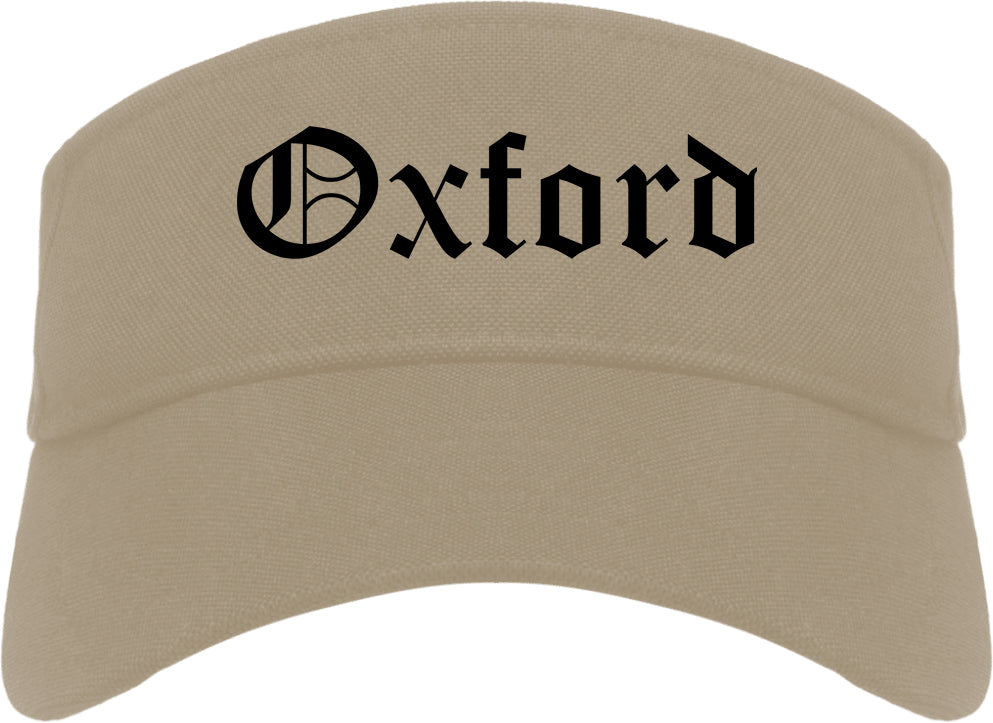 Oxford North Carolina NC Old English Mens Visor Cap Hat Khaki