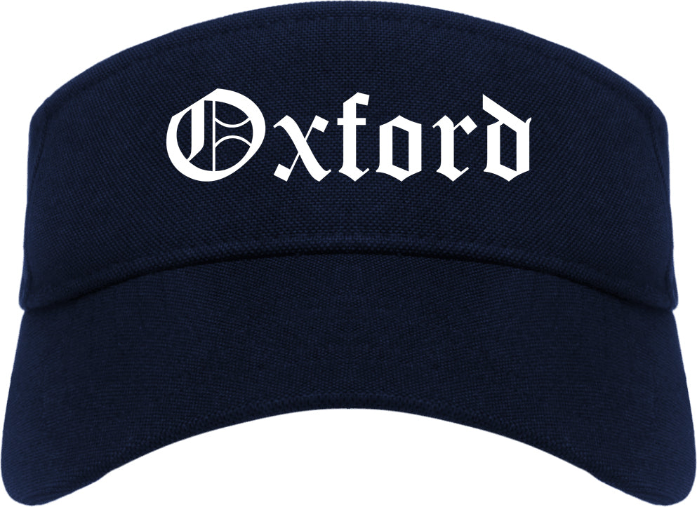 Oxford North Carolina NC Old English Mens Visor Cap Hat Navy Blue