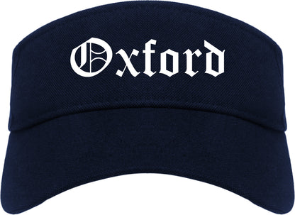 Oxford North Carolina NC Old English Mens Visor Cap Hat Navy Blue