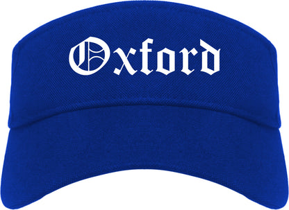 Oxford North Carolina NC Old English Mens Visor Cap Hat Royal Blue