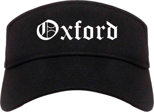 Oxford Ohio OH Old English Mens Visor Cap Hat Black