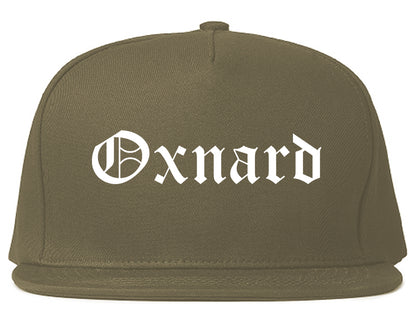 Oxnard California CA Old English Mens Snapback Hat Grey