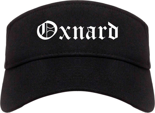 Oxnard California CA Old English Mens Visor Cap Hat Black