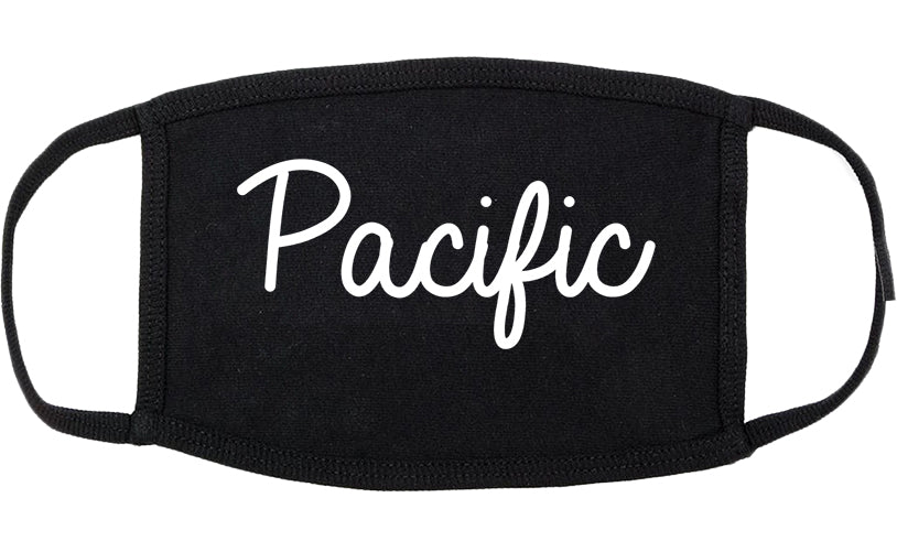 Pacific Missouri MO Script Cotton Face Mask Black