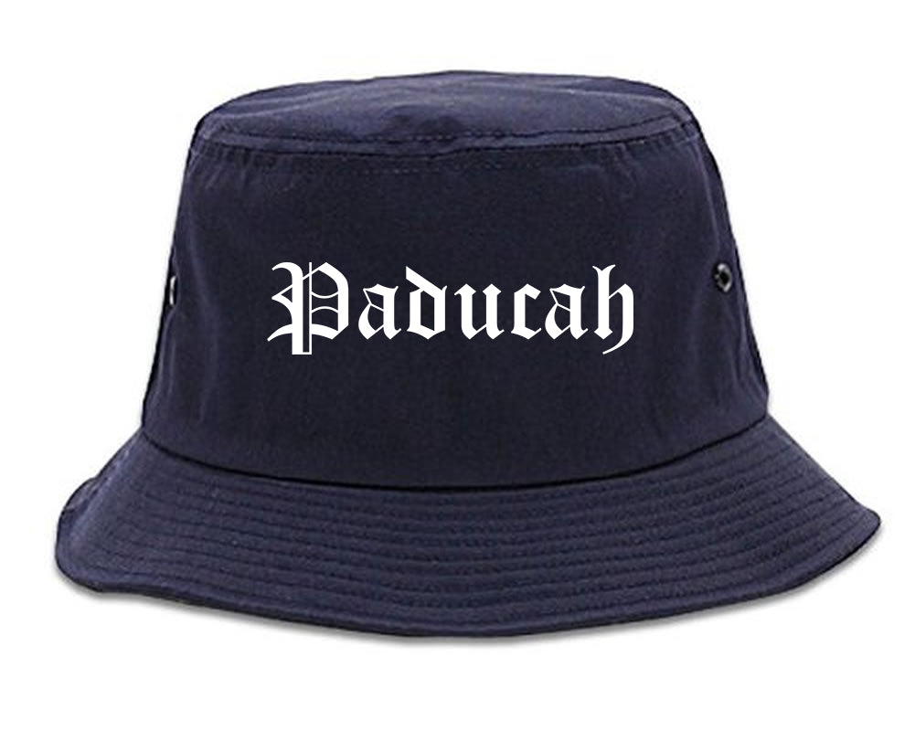 Paducah Kentucky KY Old English Mens Bucket Hat Navy Blue