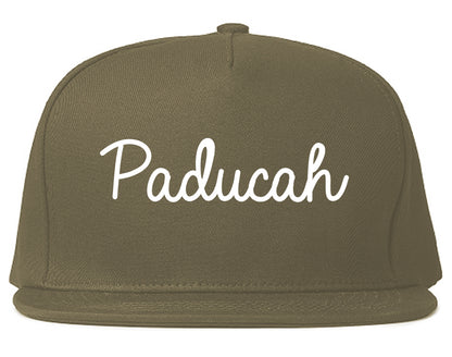 Paducah Kentucky KY Script Mens Snapback Hat Grey