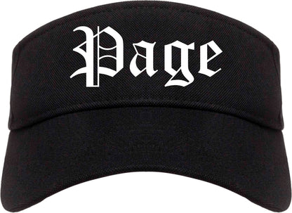 Page Arizona AZ Old English Mens Visor Cap Hat Black