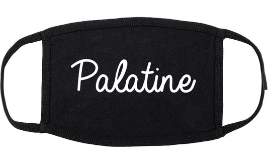 Palatine Illinois IL Script Cotton Face Mask Black