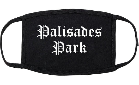 Palisades Park New Jersey NJ Old English Cotton Face Mask Black