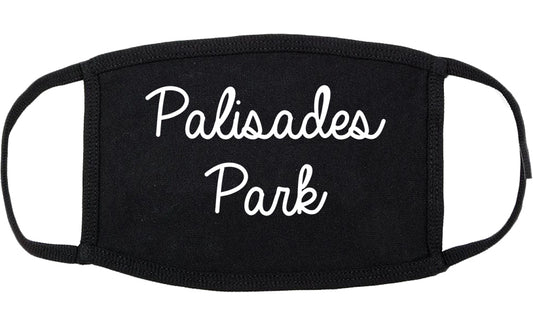 Palisades Park New Jersey NJ Script Cotton Face Mask Black