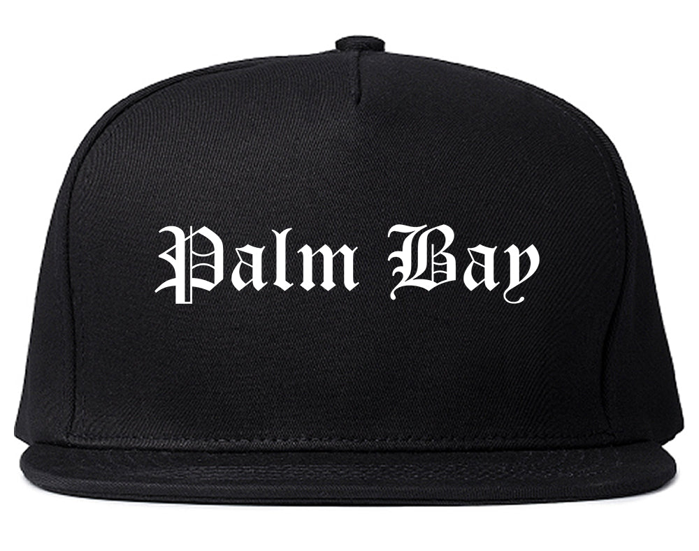 Palm Bay Florida FL Old English Mens Snapback Hat Black