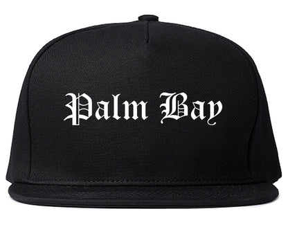 Palm Bay Florida FL Old English Mens Snapback Hat Black
