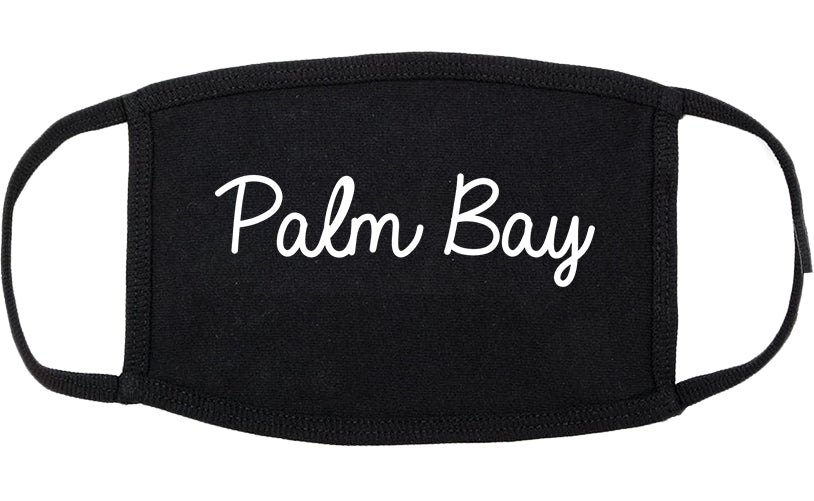 Palm Bay Florida FL Script Cotton Face Mask Black