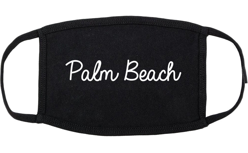 Palm Beach Florida FL Script Cotton Face Mask Black