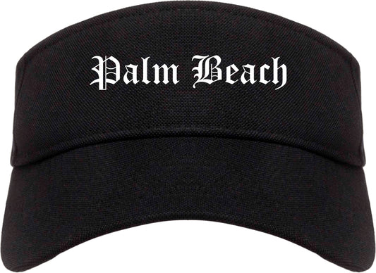 Palm Beach Florida FL Old English Mens Visor Cap Hat Black