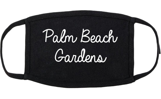 Palm Beach Gardens Florida FL Script Cotton Face Mask Black