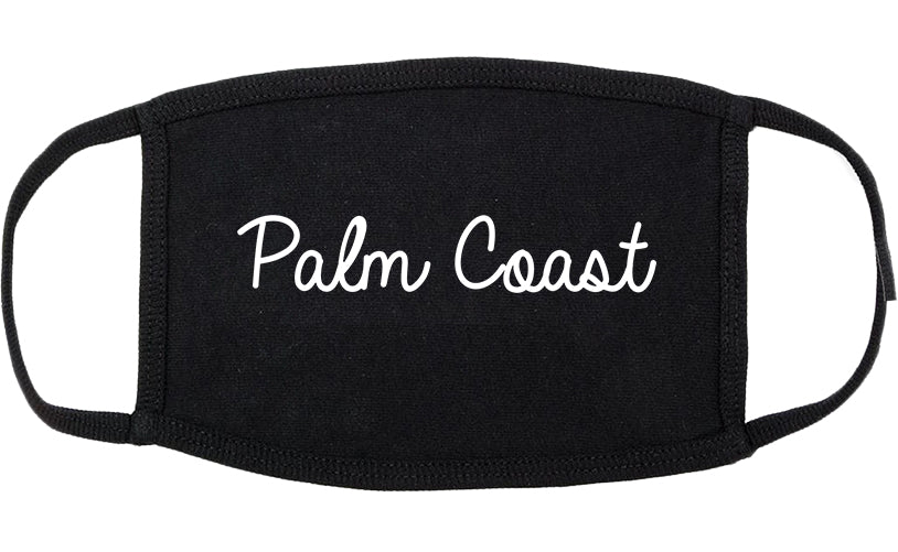 Palm Coast Florida FL Script Cotton Face Mask Black