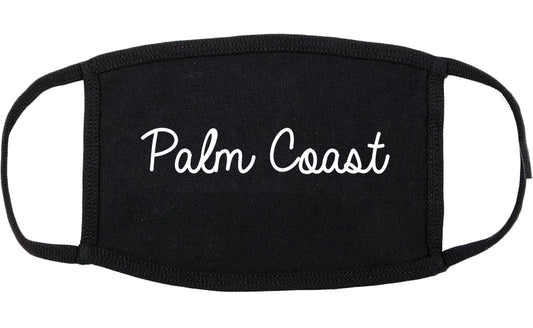 Palm Coast Florida FL Script Cotton Face Mask Black